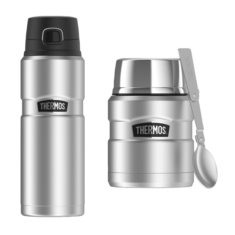 Thermos 16Ounce Stainless King VacuumInsulated Food Jar With Folding